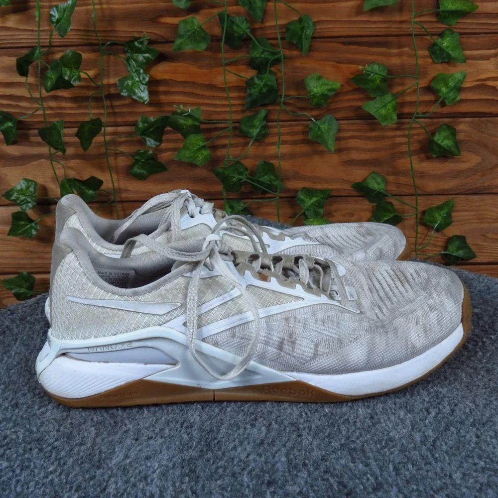 Reebok Nano X2 Women Training Shoes Size 7.5 Gray White Gum CrossFit‎ Gym
